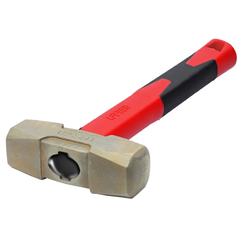 Urrea UH67FG Marro de bronce-aluminio antichispa de 2.75lb con mango corto de fibra de vidrio 14" Urrea