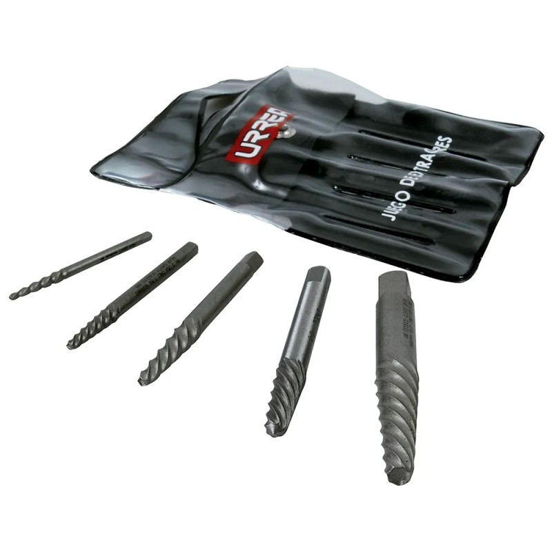 Urrea 9500B Juego de extractor "cola de cochino" para tornillos 5 piezas Urrea