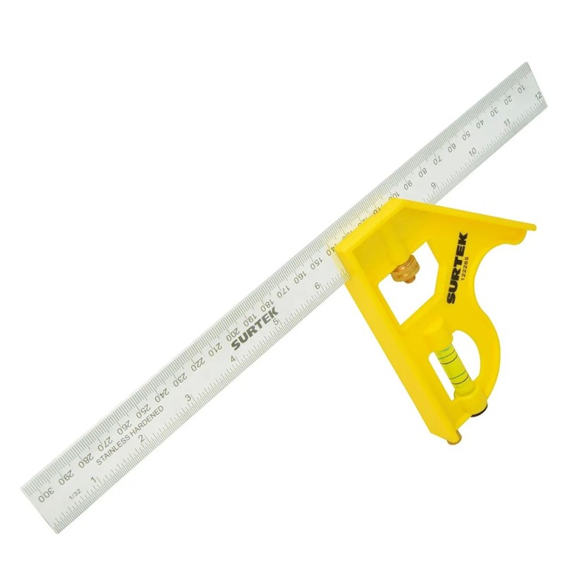 Surtek 122265 Escuadra de combinación con mango plástico 12" Surtek