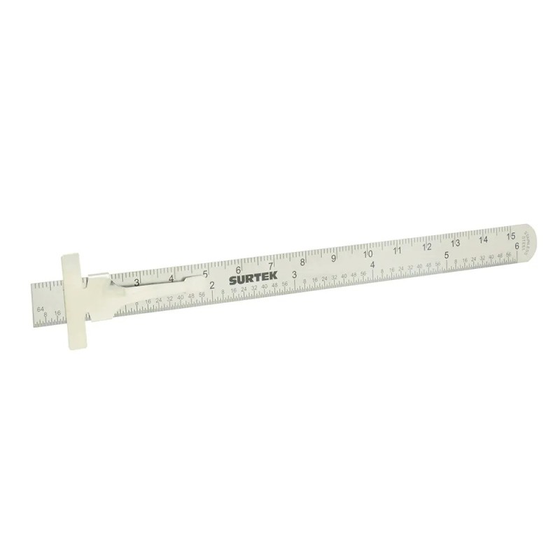 Surtek 122210 Regla de bolsillo de acero inoxidable 6" Surtek