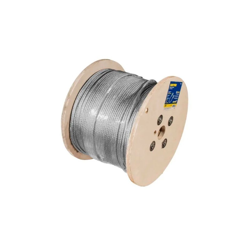 Surtek CA238 Cable de acero con guardacabo 1/4" x 457 m construcción de 7 x 19 Surtek