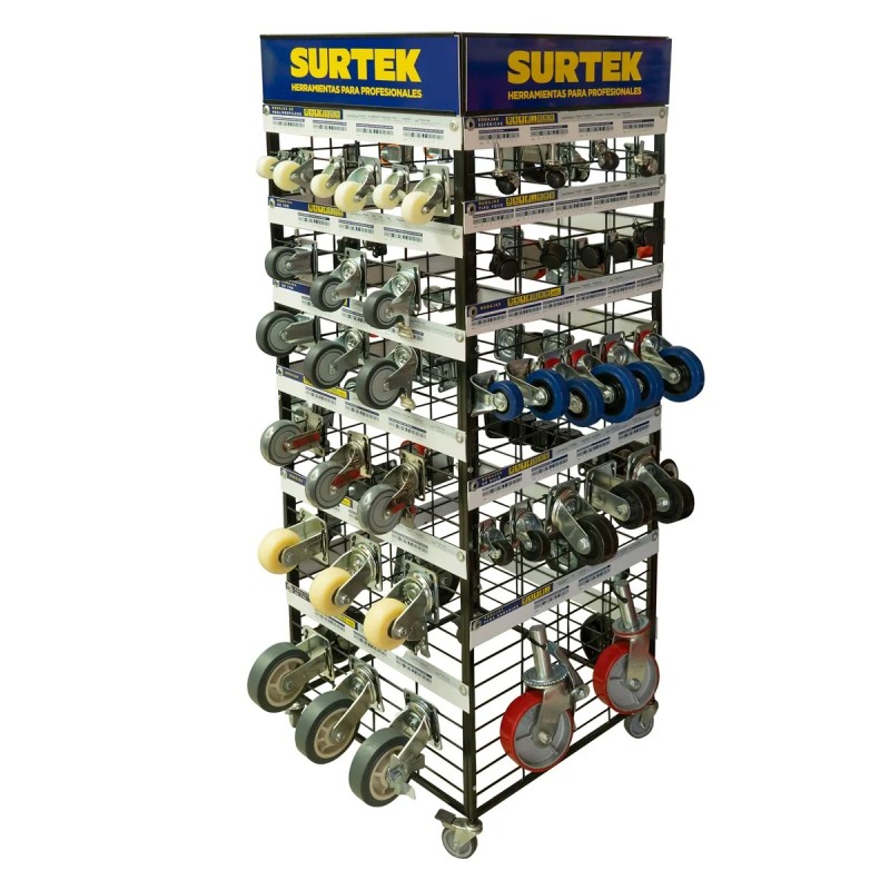 Surtek RRUEDC Rack con ruedas y rodajas 172 piezas Surtek