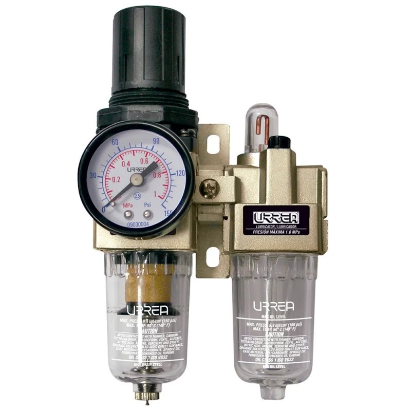 Urrea UPWL6 Filtro regulador y lubricador de aire 3/4" NPT Urrea