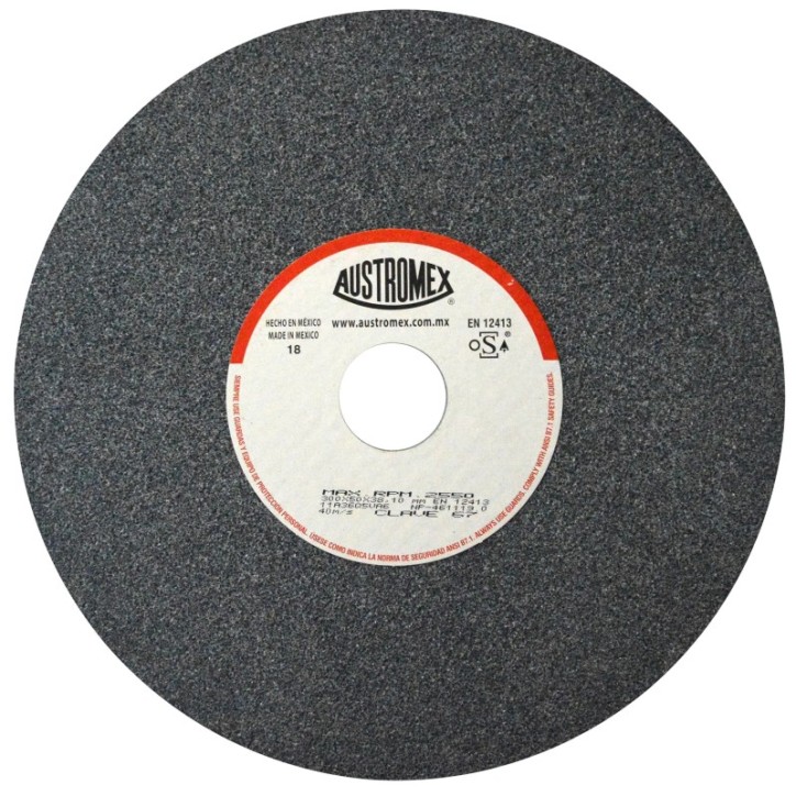 Rueda Abrasiva para esmerilar todo tipo de acero, hierro forjado de 12 x 2 x 1-1/2 pulg.