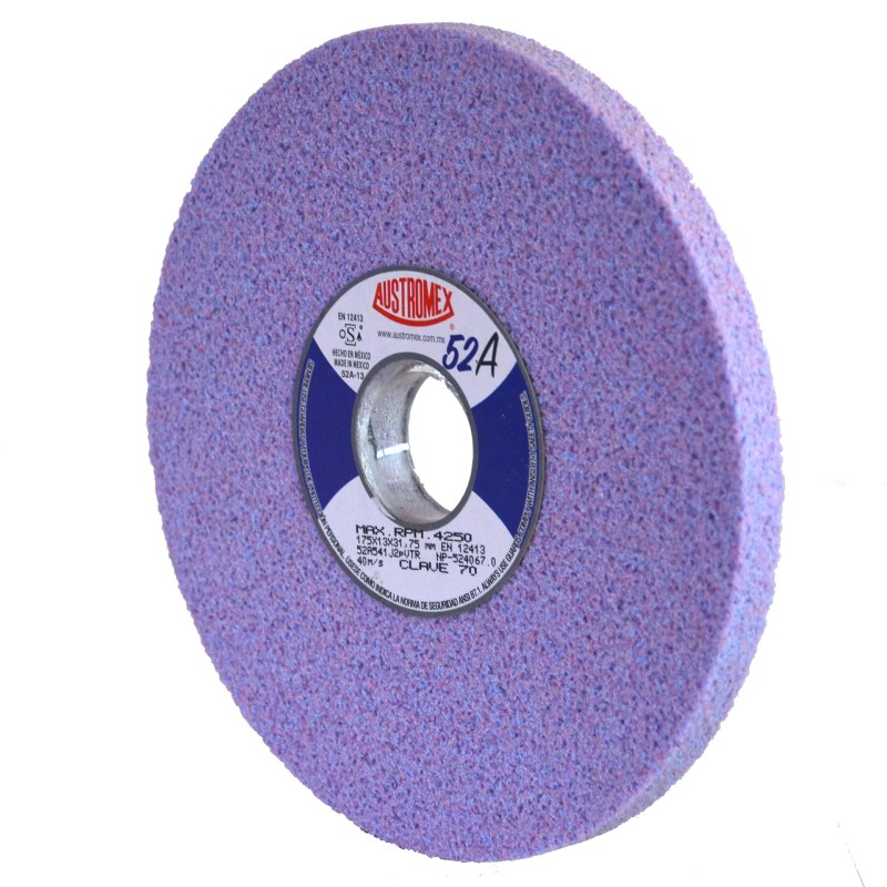Austromex 70 Rueda Abrasiva para rectificado de superficies planas y aceros de 7 x 1/2 x 1-1/4 pulg.