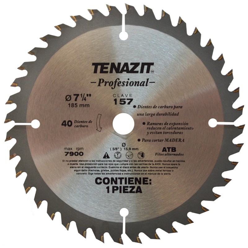 Austromex 157 Sierra para corte de madera de 7 1/4 x 5/8 pulg.
