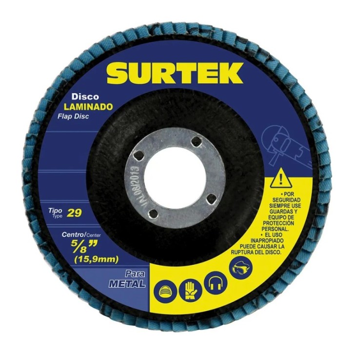 Disco laminado tipo 29 grano 120, 7" Surtek