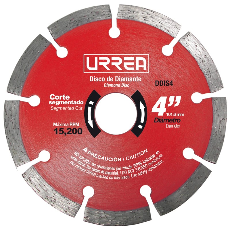 Urrea DDIS4 Disco de diamante segmentado 4" Urrea