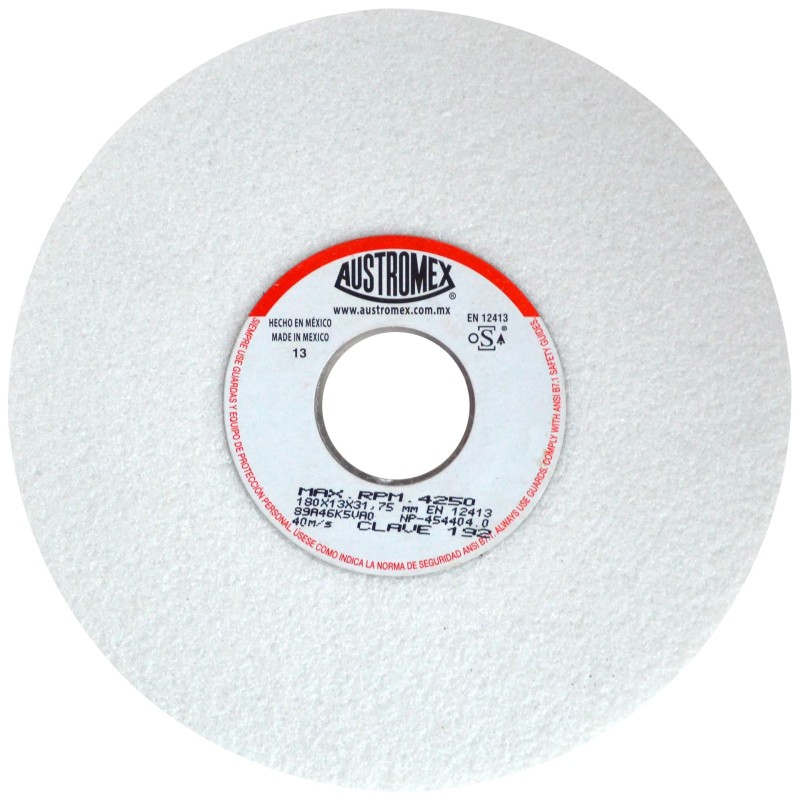 Austromex 192 Rueda Abrasiva para rectificar superficies planas y cilíndricas de 7 x 1/2 x 1-1/4 pulg.