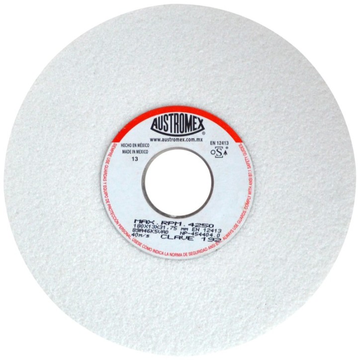 Rueda Abrasiva para rectificar superficies planas y cilíndricas de 7 x 1/2 x 1-1/4 pulg.