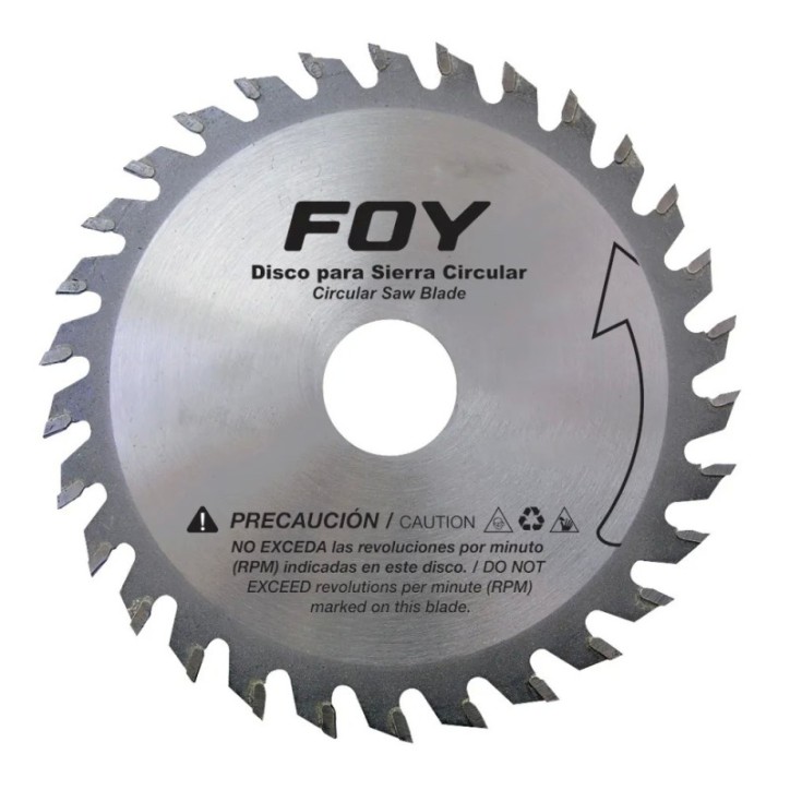 Disco para sierra circular para corte madera 40 dientes, 7-1/4" Foy