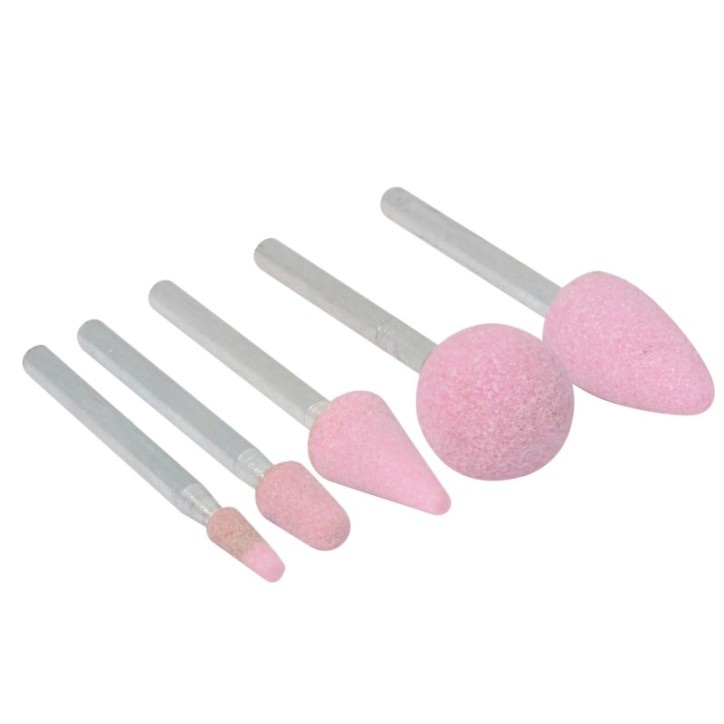 Juego de puntas montadas óxido de aluminio rosas tipo B, 5 piezas Urrea
