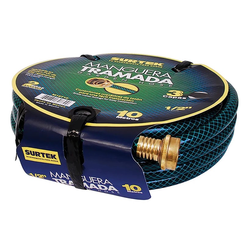 Surtek M12T20 Manguera para jardín tramada con conector metálico 1/2" 20 m Surtek