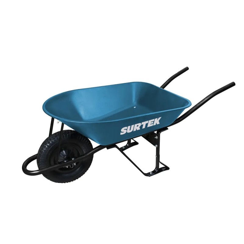 Surtek CAT502 Carretilla reforzada con bastidor metálico 5 Ft3 llanta neumática de 2 capas Surtek