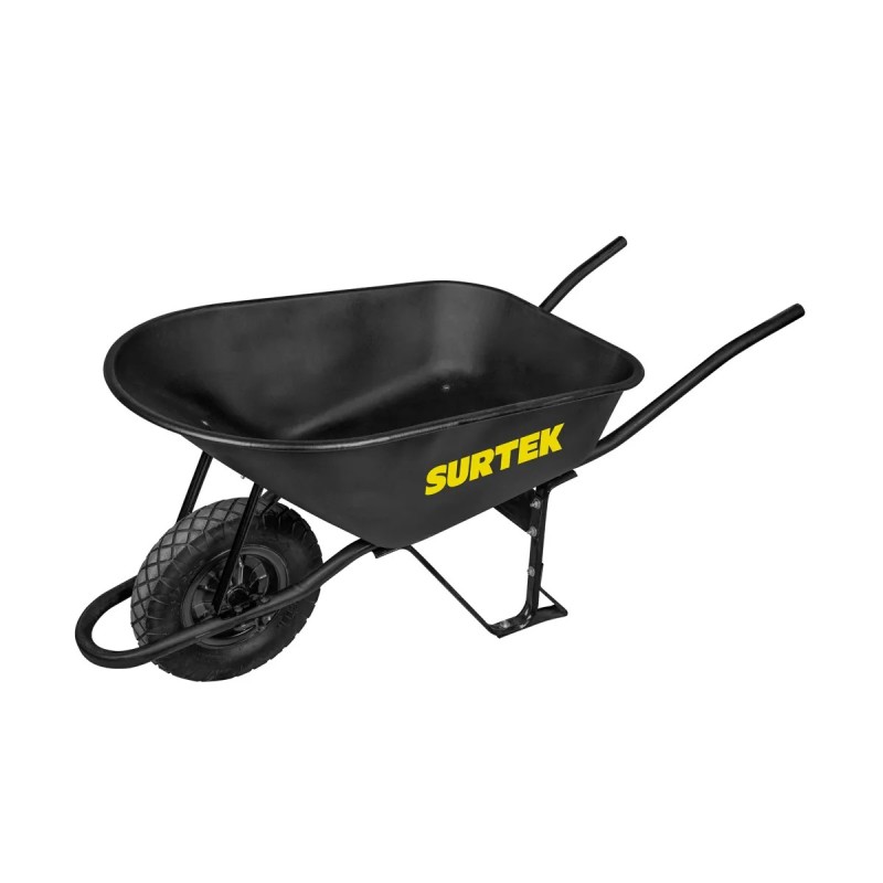 Surtek CAT80X Carretilla reforzada con bastidor metálico 8 Ft3 llanta imponchable de poliuretano Surtek