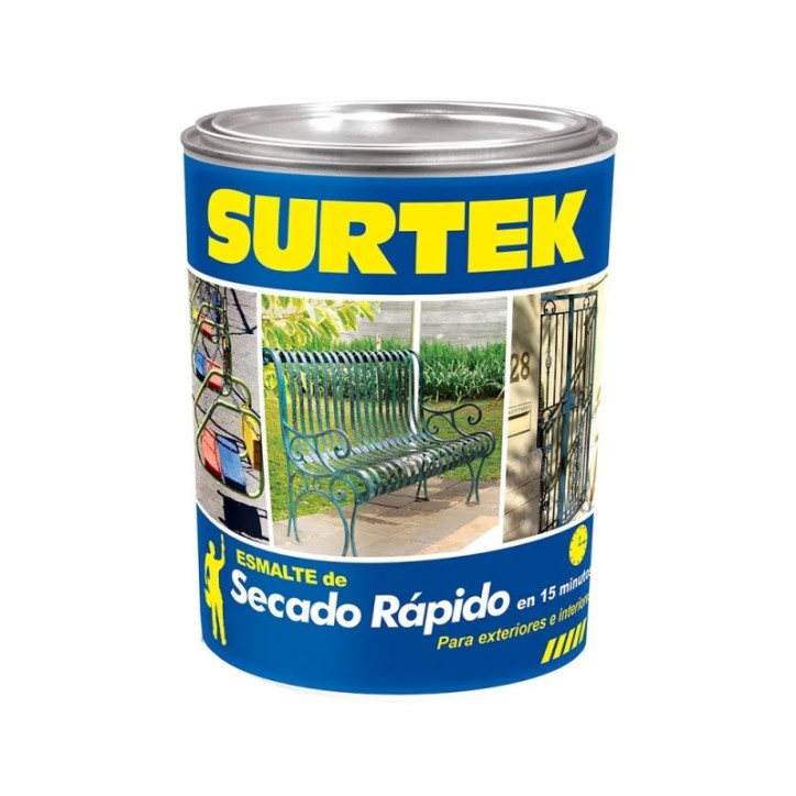 Esmalte de secado rápido 1 Lt color canario Surtek