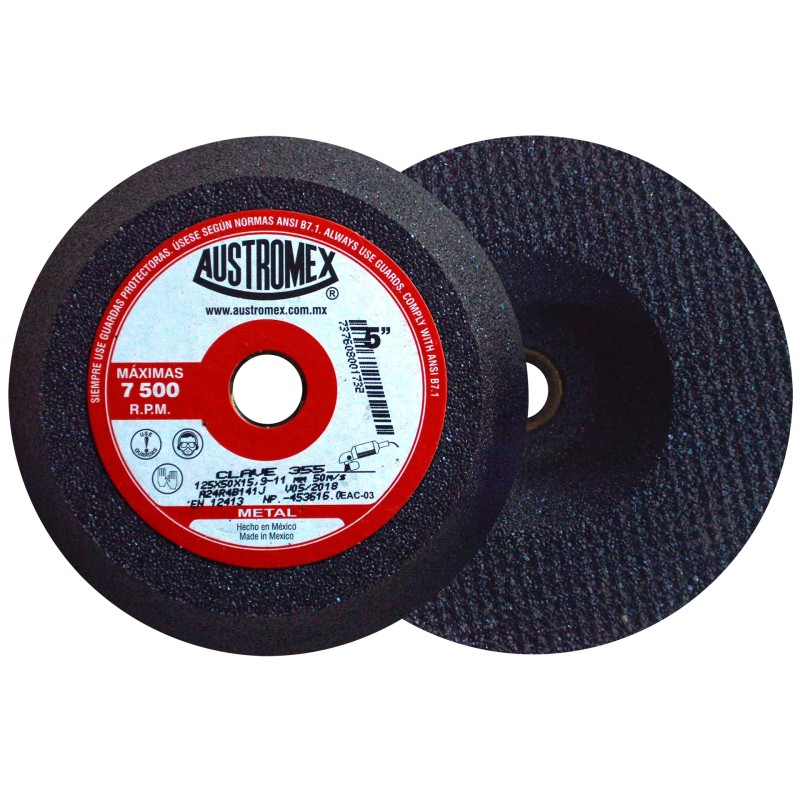 Austromex 355 Copa abrasiva para desbaste de cordones  de 5 x 2 x 5/8-11 pulg.