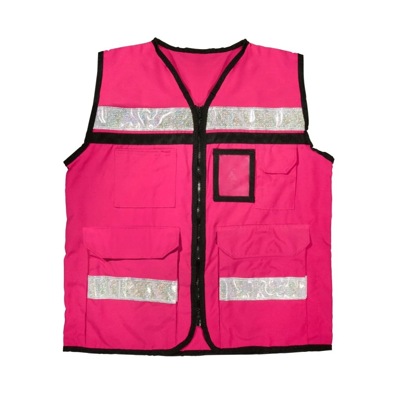 Urrea USCH83 Chaleco de seguridad tipo supervisor cerrado con reflejante rosa G Urrea
