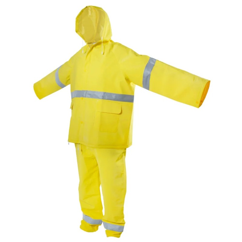 Surtek 137617 Impermeable con cintas reflejantes G 2 piezas Surtek