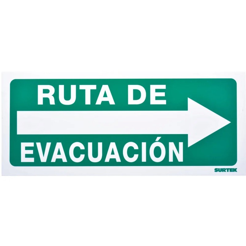 Surtek SES4 Señal "Ruta de evacuación" derecha Surtek