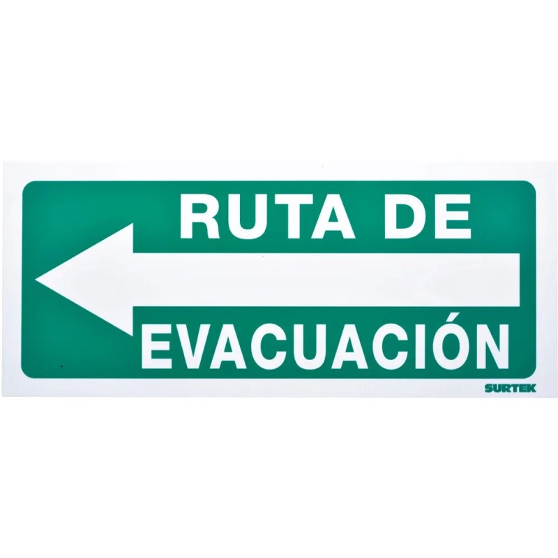 Surtek SES5 Señal "Ruta de evacuación" izquierda Surtek