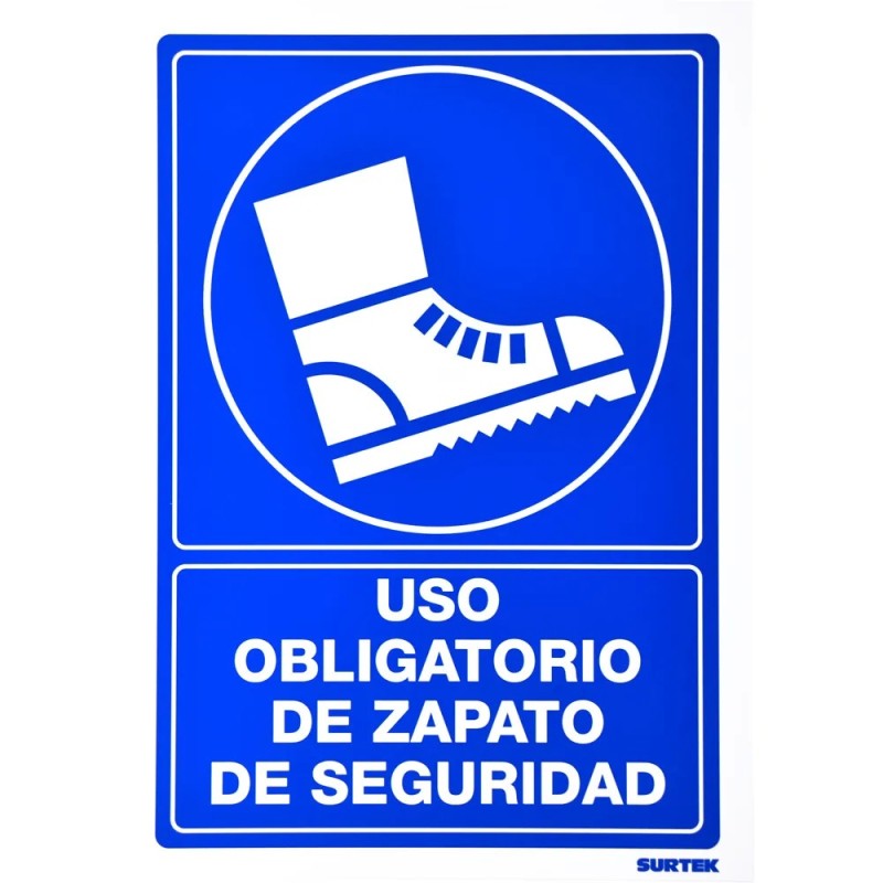Surtek SES10 Señal "Uso obligatorio de zapato de seguridad" Surtek