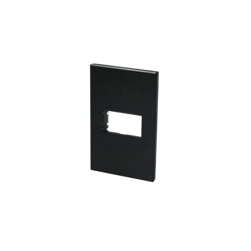 Surtek P600N Placa 1 módulo 1/3 línea Premium color negro Surtek