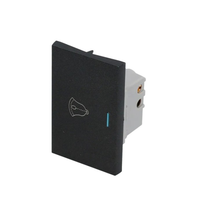 Interruptor para timbre, línea Premium, color negro Surtek