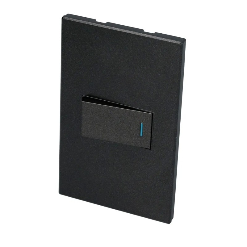 Surtek P619N Placa 1 Interruptor 1/3 línea Premium color negro Surtek