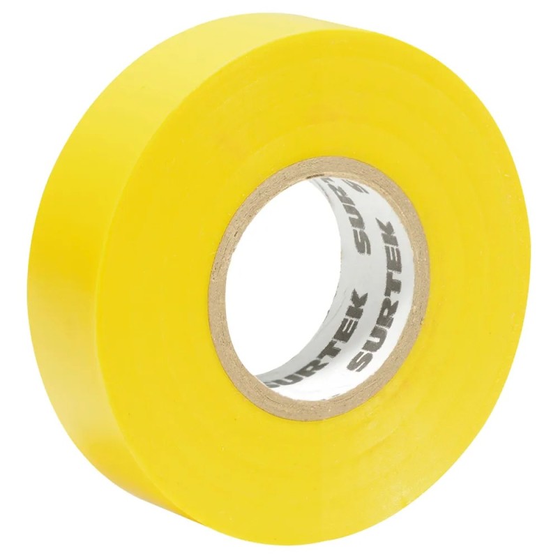 Surtek 138007 Cinta para aislar amarilla 19 mm x 9 m Surtek