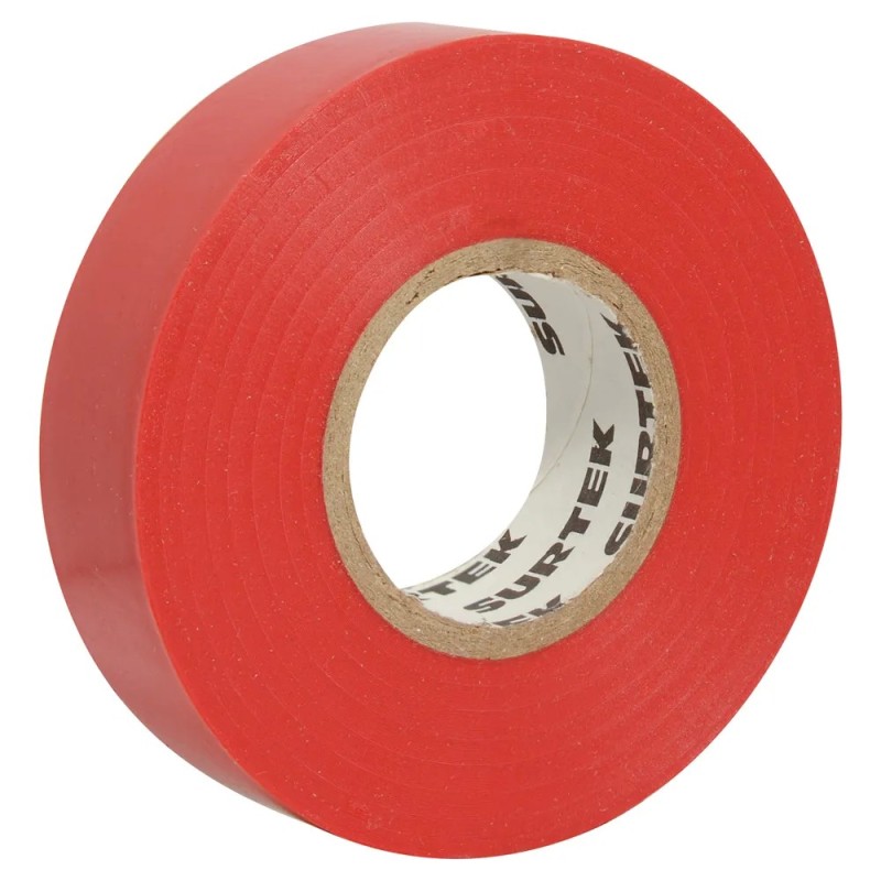 Surtek 138009 Cinta para aislar roja 19 mm x 9 m Surtek