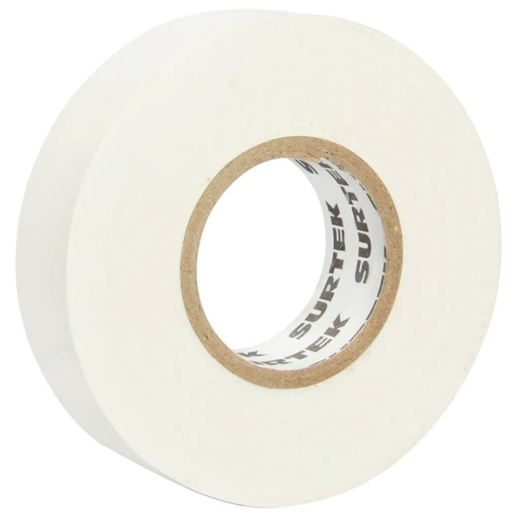 Cinta para aislar blanca 19 mm x 9 m Surtek