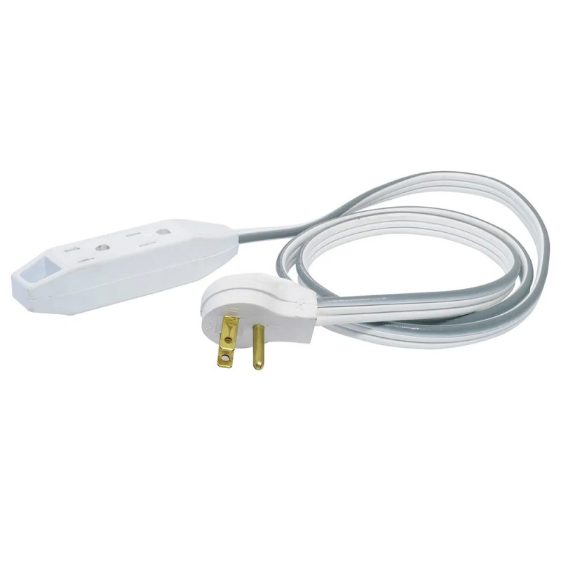 Surtek 136053 Extensión eléctrica plana aterrizada color amarillo 5 m Surtek