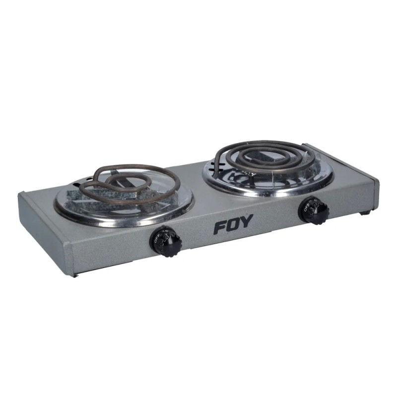 Foy 144711 Parrilla eléctrica 2 quemadores de lámina con asa Foy