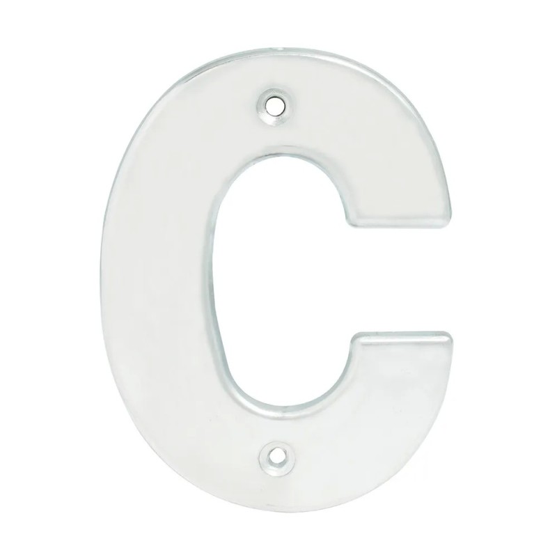 Lock L70CC Letra C bold 4" cromo satinado Lock