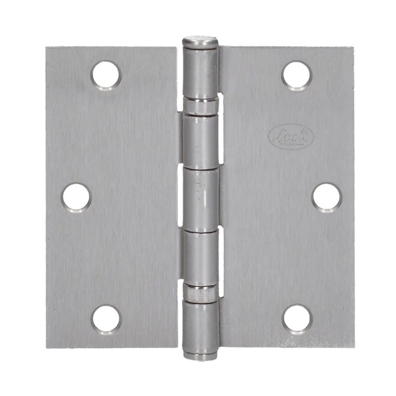 Lock 32BL Bisagra cuadrada arquitectónica con balero de acero níquel satinado 3.5" x 3.5" Lock