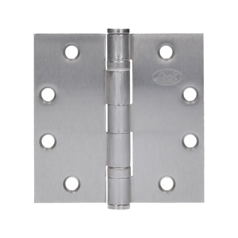 Lock 34BL Bisagra cuadrada arquitectónica con balero de acero níquel satinado 4.5" x 4.5" Lock