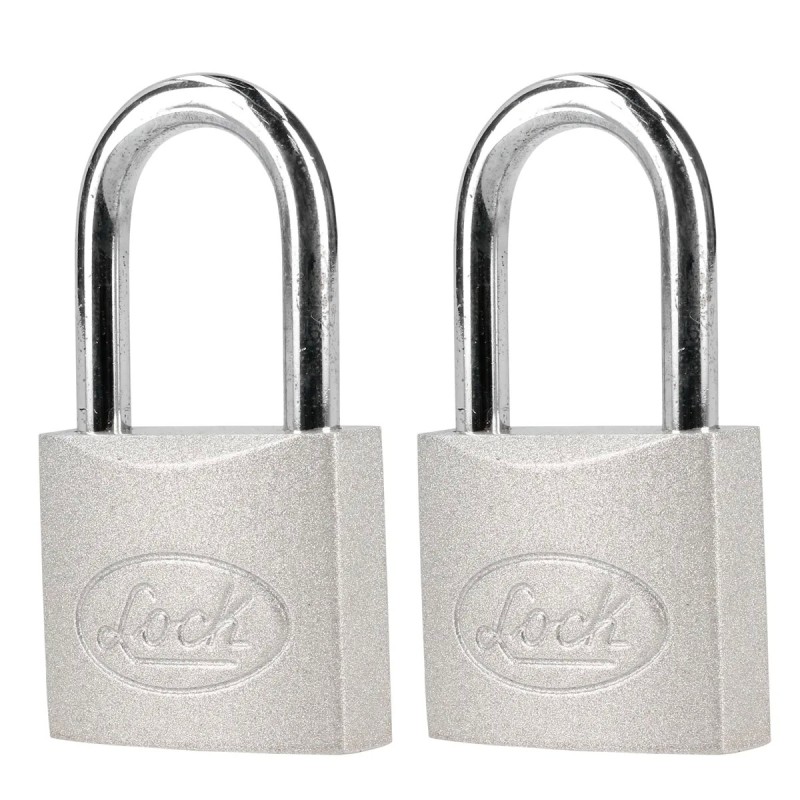 Lock L22L452 Juego de candados de acero largos 45 mm llave estándar 2 piezas Lock