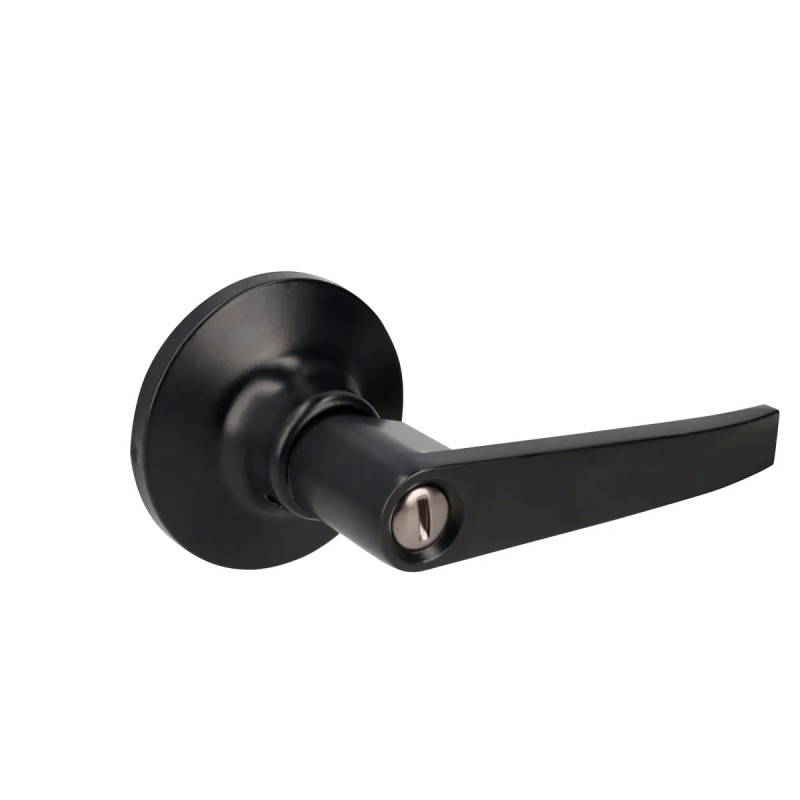 Lock 26MA Manija tubular recta función baño negra llave estándar blíster Lock