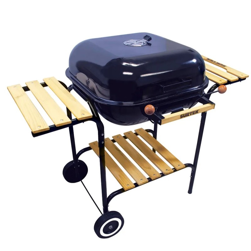 Surtek 127116 Asador con ruedas 106 x 64 x 84 cm parrilla de 51 x 51 cm Surtek