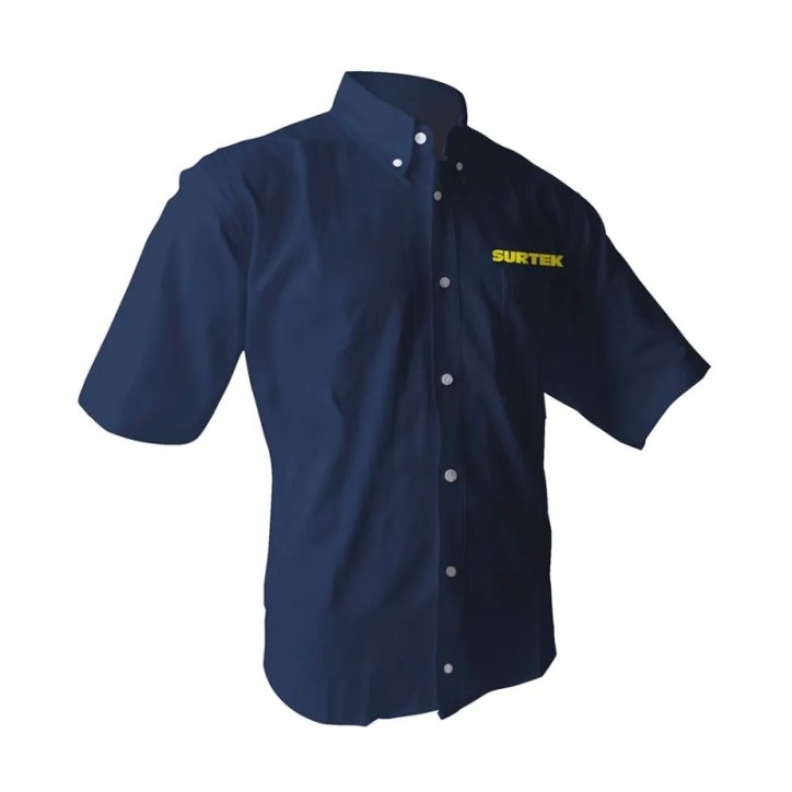 Camisa de manga corta para caballero, color azul talla M Surtek