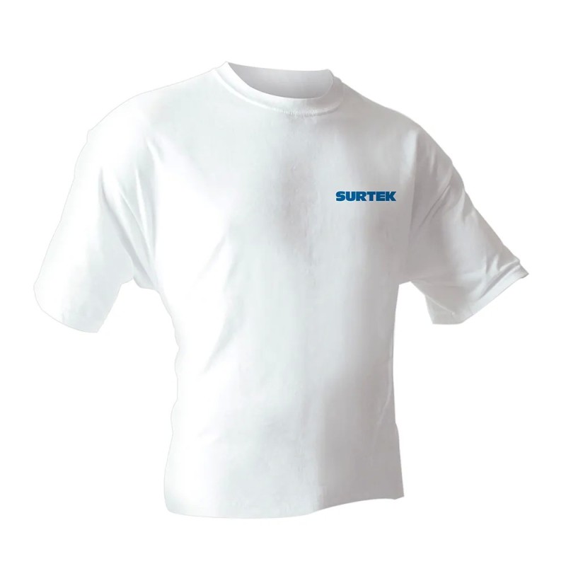 Surtek PLA100X Playera cuello redondo color blanco talla EG Surtek