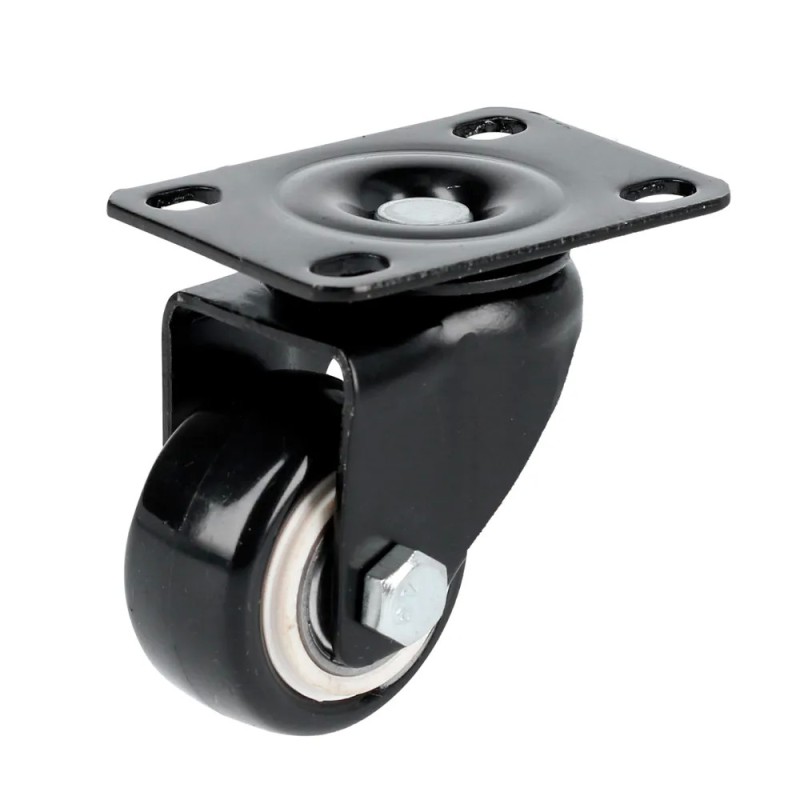 Surtek RVN6G Rodaja de PVC negro con placa giratoria 2-1/2" Surtek