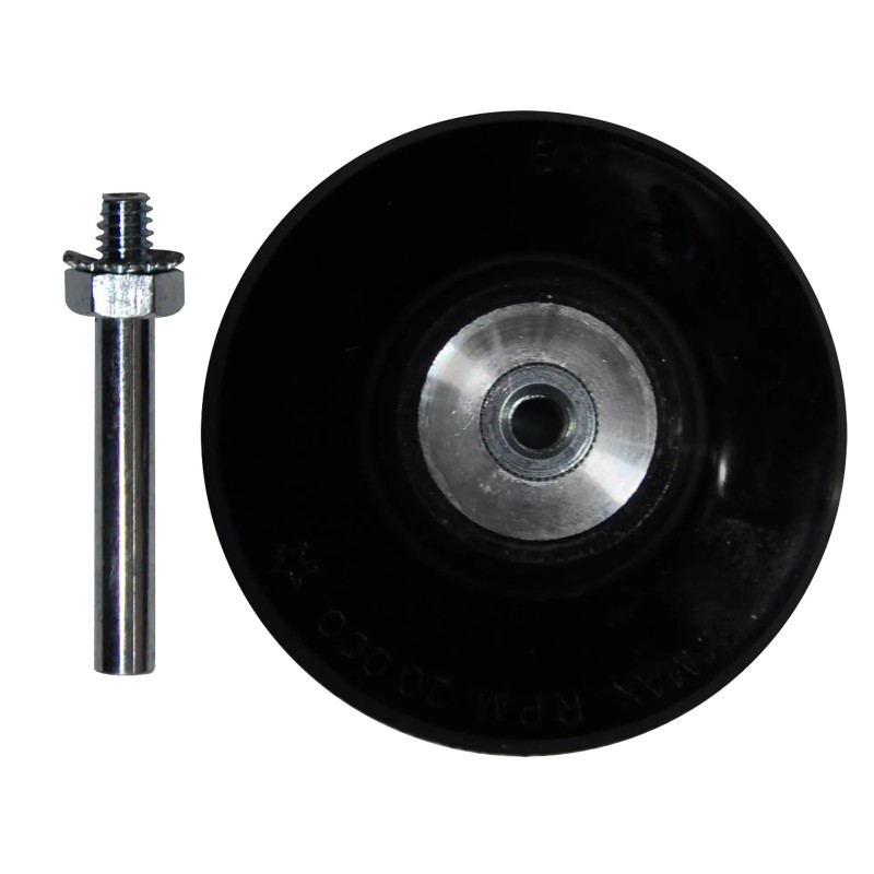 Austromex 628 Adaptador para montar discos de lija y de fibra de cambio rápido de 2" en mototool de 2 x 1/4 pulg.