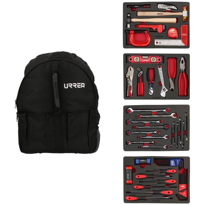 Urrea JMH01 Juego combinado de herramienta 39 piezas con mochila Urrea