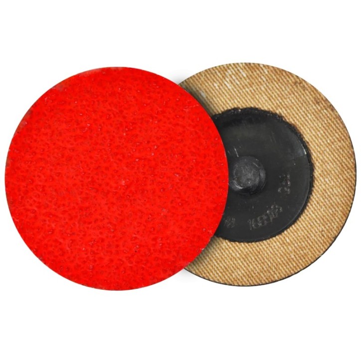 Disco de lija de cambio rápido (ROL-OK), especificación TTG2X - 80, grano cerámico, de 2 pulg.