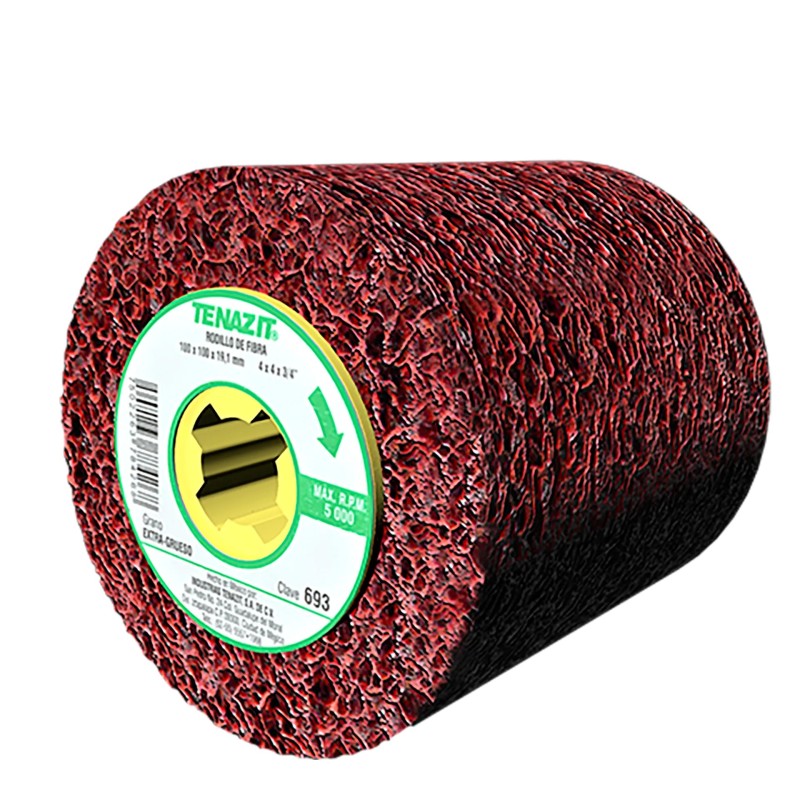 Austromex 693 Rodillo de fibra de carburo de silicio extra grueso de 4 x 4 x 3/4 pulg.