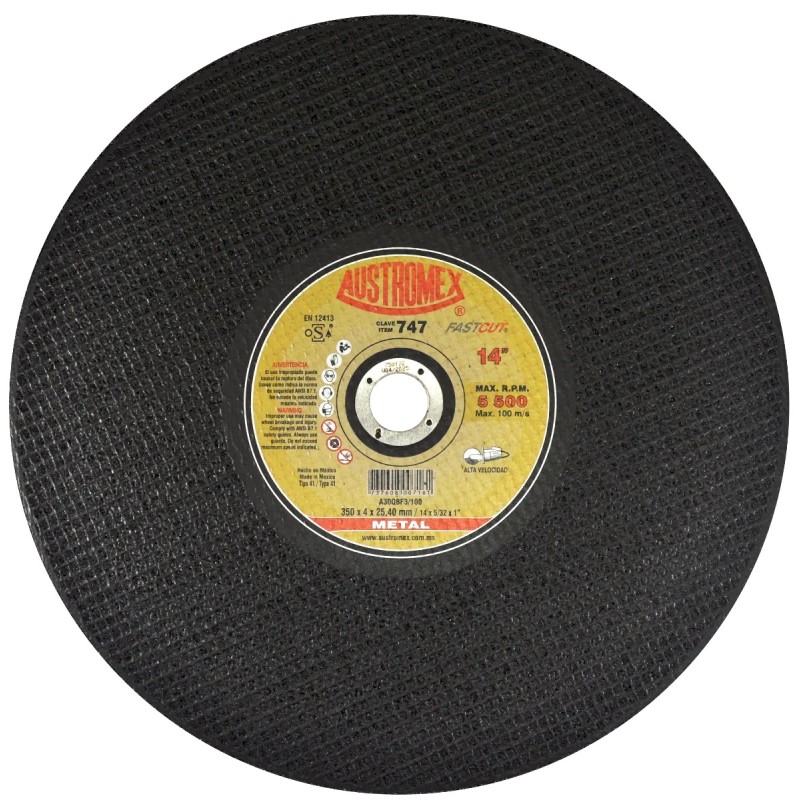 Austromex 747 Disco abrasivo para corte de acero