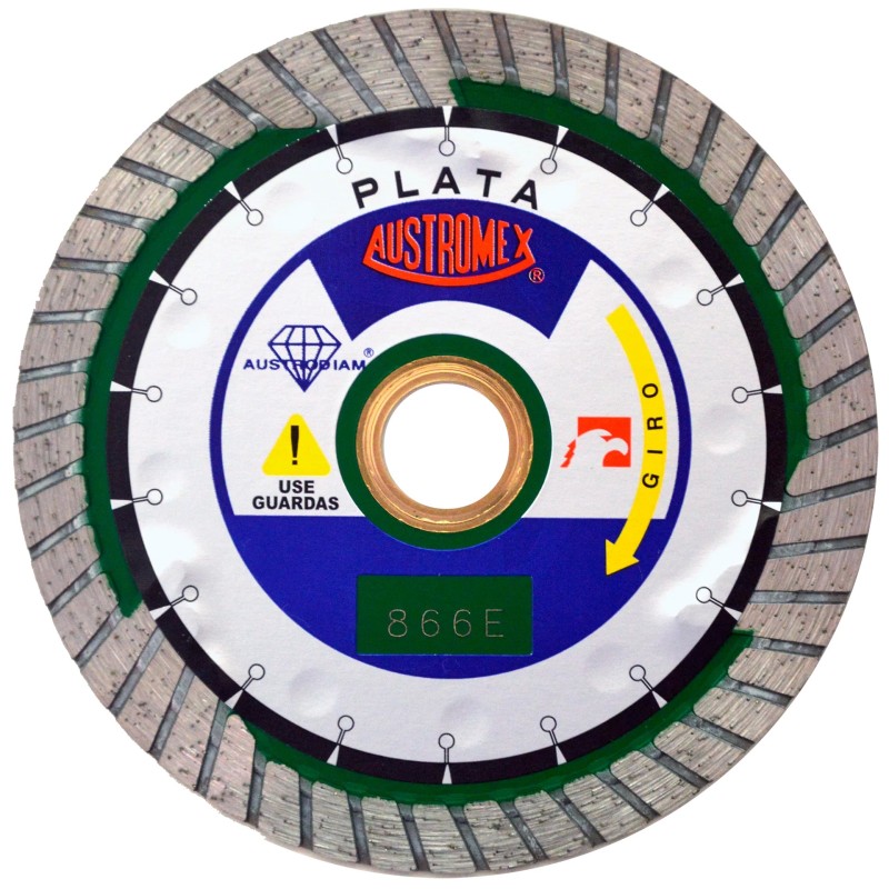 Austromex 866 Disco de diamante de 4 x 0.09 x 7/8 pulg. para corte en seco de granito y otras piedras duras