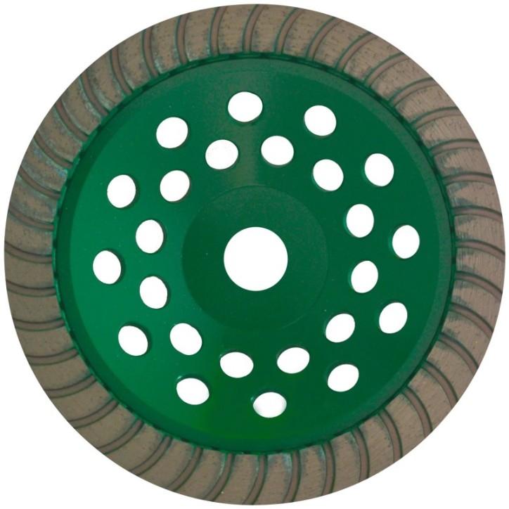 Copa de diamante de 7 x 7/8 pulg. para desbaste de granito, mármol duro y resinas epóxicas muy duras